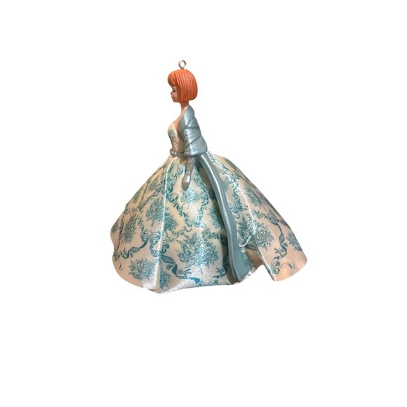 Hallmark 2012 Provencal Barbie Keepsake Ornament Collectors Blue & White Gown - Picture 4 of 5
